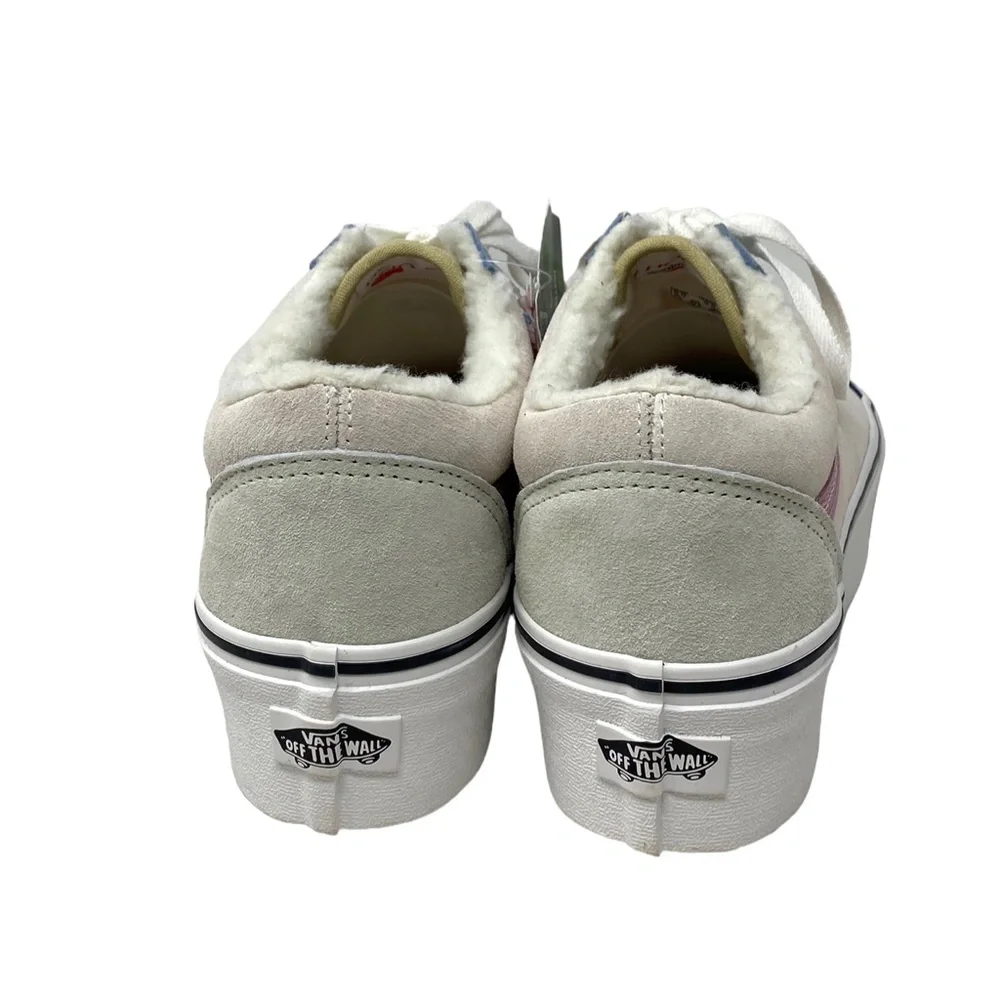 VANS Old Skool Platform For Women Sherpa Suede Multi Low Top Shoes VN0A7Q5MMUL - Picture 8 of 10